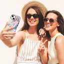 Compatible for iPhone 13 Pro Case Compatible with MagSafe [6ft Drop Tested] Rugged Shockproof Protective Phone Case for Women Girly Pink Cute Bows Florals Fashion Collage Design