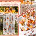 Mindsoft 3 Pcs Orange Cuties Table Runner, 10ft Tablecloth Little Cuties Baby Shower Decorations Gauze Embroidery Tulle Lace Runner Orange Fruit Decor for Table Wedding Birthday Bridal Baby Shower