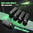 32pcs M14x1.5 Lug Nuts Spline Black, 14x1.5 Aftermarket Wheel Lug Nuts for F150 F250 F350 Silverado Sierra Ram 2500 3500 with 1 Socket Keys Long Extended