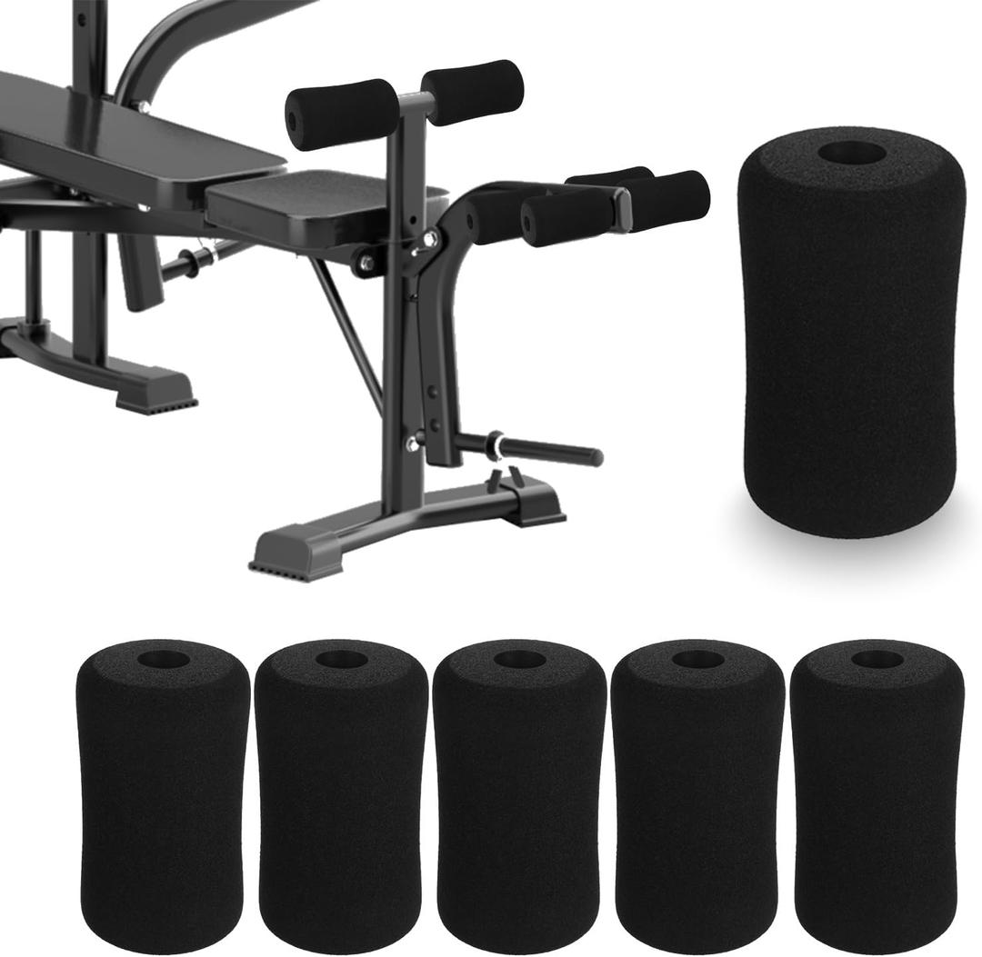 Homoyoyo 6Pcs Foam Fitness Equipment Foam Pads for Exercise Machine Replacement Covers for Leg Extension Bench 5.31X2.95X2.95 Inches