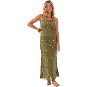 Nasty Gal Women's Coin and Tassel Embellished Maxi Dress, Size 8