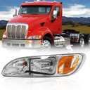 Headlights for Peterbilt 387 325 330 335 337 340 348 382 384 386 Truck High and Low Beam Bulb Left Driver Side Headlamp