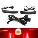 HCmotorku Motorcycle Saddlebag Tail Light Running Brake Sequential Turn Signal LED Lamp Fit for Harley Touring Street Gilde Road King Road Gilde Electra Glide Ultra Limited 2014-2024 (Smoke Lens)