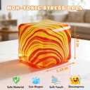 4 pcs 1.18 Nice Ice Cube Squishy Fidget Toys, Sensory Fidget Toys for Focus & Calm, Slow Rise Squishies Stress Ball Relief Toy, Unique Desk Decor for Teens & Adults, Gifts Idea.
