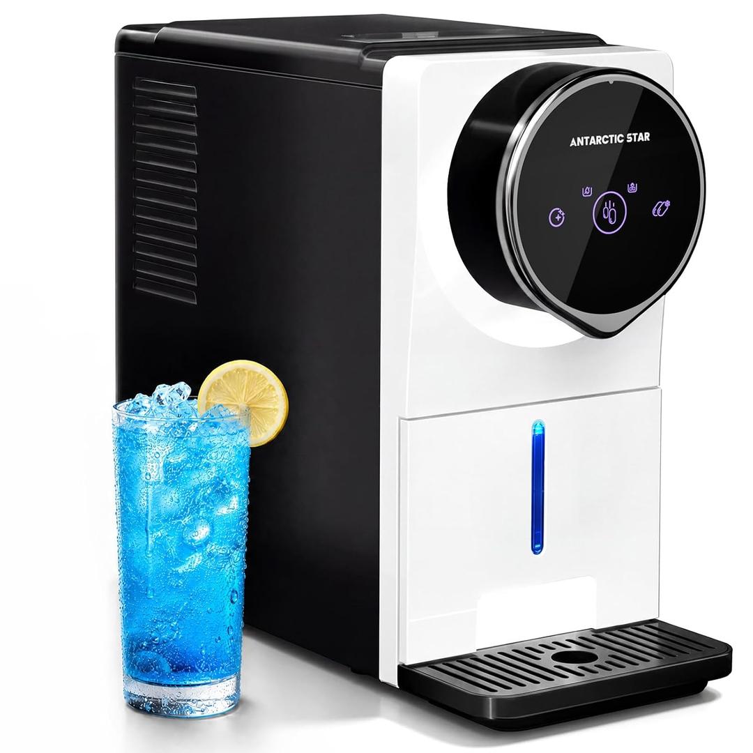Antarctic Star Nugget Ice Maker Countertop Gen 2, Self-Cleaning Portable Ice Machine, 33 lbs/24H, 1.8L Water Tank, 1.5 lbs Ice Storage, Touch Screen & Auto Ice Drop, for Home/Office/Kitchen