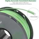 PLA 3D Printer Filament, Dimensional Accuracy +/- 0.02 mm, 1 kg Spool(2.2lbs), 1.75 mm, Lemon Green