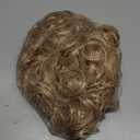 Swiking Short Blonde Curly Wigs for White Women with Side Bangs Fluffy Natural Synthetic Fiber Hair Wig for Daily Party Costume Use