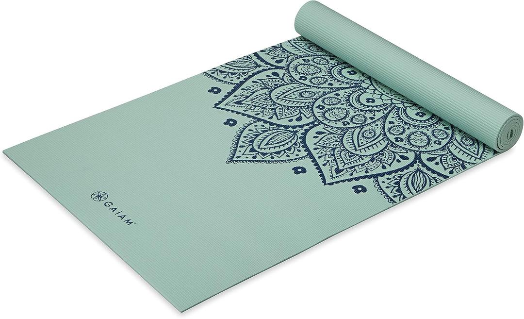 Gaiam Yoga Mat - Premium Thick Non Slip Exercise & Fitness Mat for All Types of Yoga, Pilates & Floor Workouts