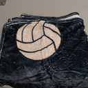 Volleyball Throw Blanket, Polyester, 50"x40", Black, Unisex, Kids & Adults, Volleyball Print, Cozy, Lightweight, Perfect for Bed & Couch