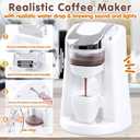 Play Kitchen Appliances Toys, Kids Kitchen Playset Accessories, Pretend Play Toy Sets with Coffee Maker, Mixer, Toaster with Realistic Lights & Sounds, Gifts for Boys Girls Toddlers Ages 3+, White