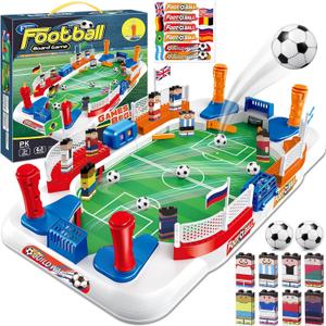 Soccer Board Game for Kids: Mini Foosball Table Game with Figures- Interactive Soccer Gifts Toys for 3 4 5 6 7 8-12 Year Old Boys Indoor Family Party,Perfect Christmas Birthday Gifts for Kids Age 4-10