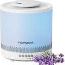 Homvana Small Humidifiers for Bedroom, 1.8L Cool Mist Top Fill Humidifier for Baby Nursery, Essential Oil Diffuser, 3 in 1 for Home Plants Offices and Grow Tents, 7 Color Nightstand Light, Ultrasonic