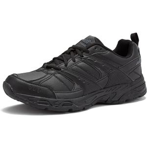 Avia Avi-Verge Mens Sneakers - Cross Trainer Mens Tennis Shoes, Pickleball or Walking Shoes for Men, Medium or Extra Wide Width Court Shoes Size 7 to 16 (12 X-Wide, Jet Black/Castle Rock)