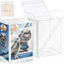 6 Pack Protector Cases for 4 Inch Figures, Crystal Clear Display Box with Lock - Dust, Fog, Scratch & Fingerprint Resistant, Flexible Shatterproof PET Plastic (Non-Yellowing), Includes Clean Cloth