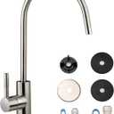 iSpring GA1-BN Drinking Water RO Faucet for Kitchen Sink, Heavy-Duty Lead-Free Reverse Osmosis Faucet for RO Water Filtration System, Non-Air Gap 100% Stainless Steel RO Faucet, Brushed Nickel Finish