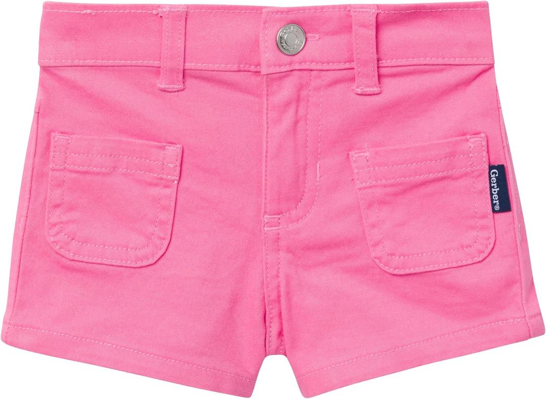 Gerber Baby Girls Baby & Toddler Girls Twill Shorts (Pink)