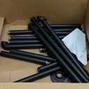 Industrial Pipe Clothes Rack with 3 S-shaped Hooks, 72'L Wall Mounted Garment Rack, Heavy Duty Iron Garment Bar, Clothes Hanging Rod Bar for Laundry Room, Max Load 135Lb Black (2 Package)