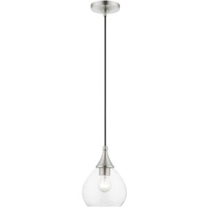 Livex Lighting, 46501-91, Catania, Mini Pendant, Brushed Nickel
