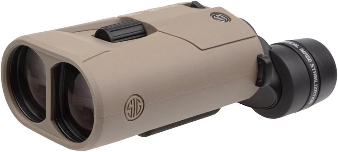 SIG SAUER Zulu6 FDE HDX OIS 12X42mm Waterproof Fog-Proof Portable Roof Prism Binocular with Image Stabilization (SOZ6WP12)
