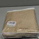 MIYE Pleated Waffle Weave Bed Skirt, Tailored Dust Ruffle 16 Inch Drop Easy Fit, Machine Washable,No Split Corners (Beige, Queen - 16" Drop)