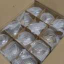 Clear Glass Ornaments for Crafts(3.15inch/80 mm, 12 Set) Large Fillable Hanging Ornaments for Christmas Tree Decor (Gold and Clear)