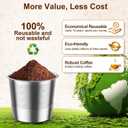 RETHONE Reusable K Cup for Keurig: Stainless Steel K Cup Coffee Pods Compatible with Keurig 1.0 & 2.0 Coffee Makers Machine, BPA-Free Refillable Coffee Filters with Tight Seal, Easy to Clean