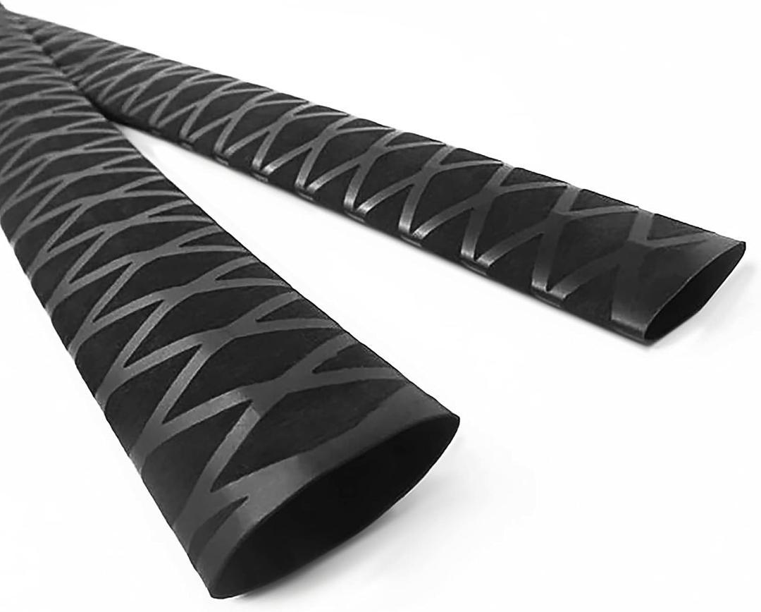X-Tube Heat Shrink Wrap Tubing 39"&64" Lengths for Rod Grips-5 Color 14 Sizes (Diamter25mm; Length64", Black)