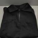 Rooscier Women's Sweatshirt Quarter Zip Fleece Long Sleeve Pullover Fall Hoodies Top (Large, Black)