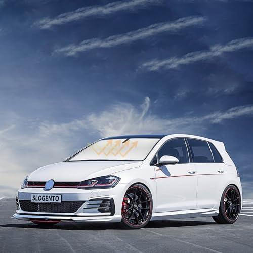 Sun Shade for Golf GTI e-Golf VW Golf R Windshield Sunshades Cover Fits 2015-2020 2021 Volkswagen Golf GTI e-Golf VW Golf R GTI/R32 MK6 4 Door Hatchback Front Window Shield Sun Visor Protector