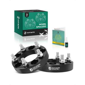 YHTAUTO 5x4.5 Wheel Spacers 1.5 Inch Fits Jeep Grand Cherokee, Wrangler, Ford, Lincoln, Mercury Model 5x114.3mm Tire Spacers w/ 1/2 Studs 82.5 mm Center Bore 5 Lug 2PCS Black