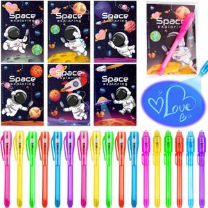 24 Pack Valentines Day Gifts for Kids Classroom LED Invisible Ink Pen with Valentines Cards for Kids School, Spy Pen Magic Gifts Valentines for Class Exchange Cards Prizes Party Favors for Boys Girls, Pack Of 2
