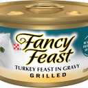 Purina Fancy Feast Grilled Wet Cat Food Turkey Feast in Wet Cat Food Gravy - (Pack of 24) 3 oz. Cans (EXP 04/01/28)