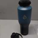 40 oz Insulated Water Bottle with Straw fit in Car Cup Holder, Triple Wall Vacuum Stainless Steel(Cold 48 hrs, Hot 24 hrs), Leakproof & Non-BPA, Hydro Travel Flask with Straw and Spout Lid