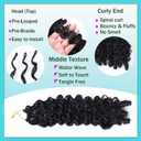 Burmese Crochet Hair for Black Women Curly Crochet Hair Water Wave with Spiral Curly End Pre-Twisted&Pre-Looped Top Boho Braids Crochet Hair Extensions (1B, 10)