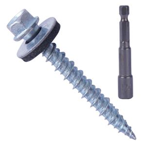 BHTOP 400 Pcs Metal Roofing Screws 10 x 1 inch, Hex Head Sheet Metal Roof Screw with EPDM Washer for Corrugated Roofing