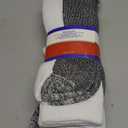 Debra Weitzner Big and Tall Diabetic Socks for Men Size 13-15 Wide Cotton Loose Fit Crew Socks Mens - 4 pairs (White /Grey)