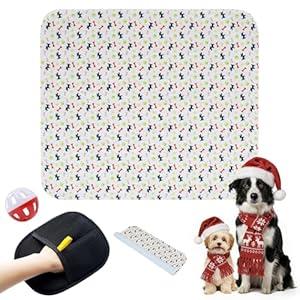 Puppy Pads with Pheromones, Washable Puppy Pee Pads for Dogs Reusable Puppy Pads for Dogs and Cats(with Pet Hair Removal Gloves) (X-Small)