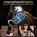 Magnetic & Seamless Stand for iPhone 17 Pro Case, Telescoping Handle Invisible Adjustable Kickstand & Ring Holder,Fit for MagSafe,Camera Control,Premium Matte Phone Case for 17 Pro(Black)