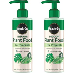 Miracle-Gro Indoor Plant Food for Tropicals, Liquid Plant Food for Tropical Houseplants, 8 fl. oz., 2-Pack