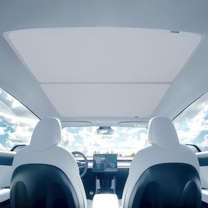 Tesla Model Y Sunshade Roof, Magshade for Model Y to Block UV and Keep Cooling, Magnetical Foldable Sunshade for Glass Roof 2024 2023 2022 2021