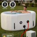 Upgrade 179 Gal XXL Ice Bath Tub Fits Tall 6'7" Athletic, Water Chiller Compatible Cold Plunge Tub for Recovery,5-Layer Portable Inflatable Ice Bathtub with Lid for Indoor Outdoor Use,Black