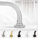 Silver Wrap Around Curtain Rods 48 to 90 Inch:Blackout Heavy duty Adjustable Window Curtain Rod for Bedroom,Industrial Darkening Curved French Metal Single Drapery Rods Easy Install,Nickel