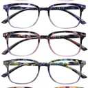 STASTEND 5 Pack Reading Glasses Blue Light Blocking for Women,Computer Readers with Spring Hinge