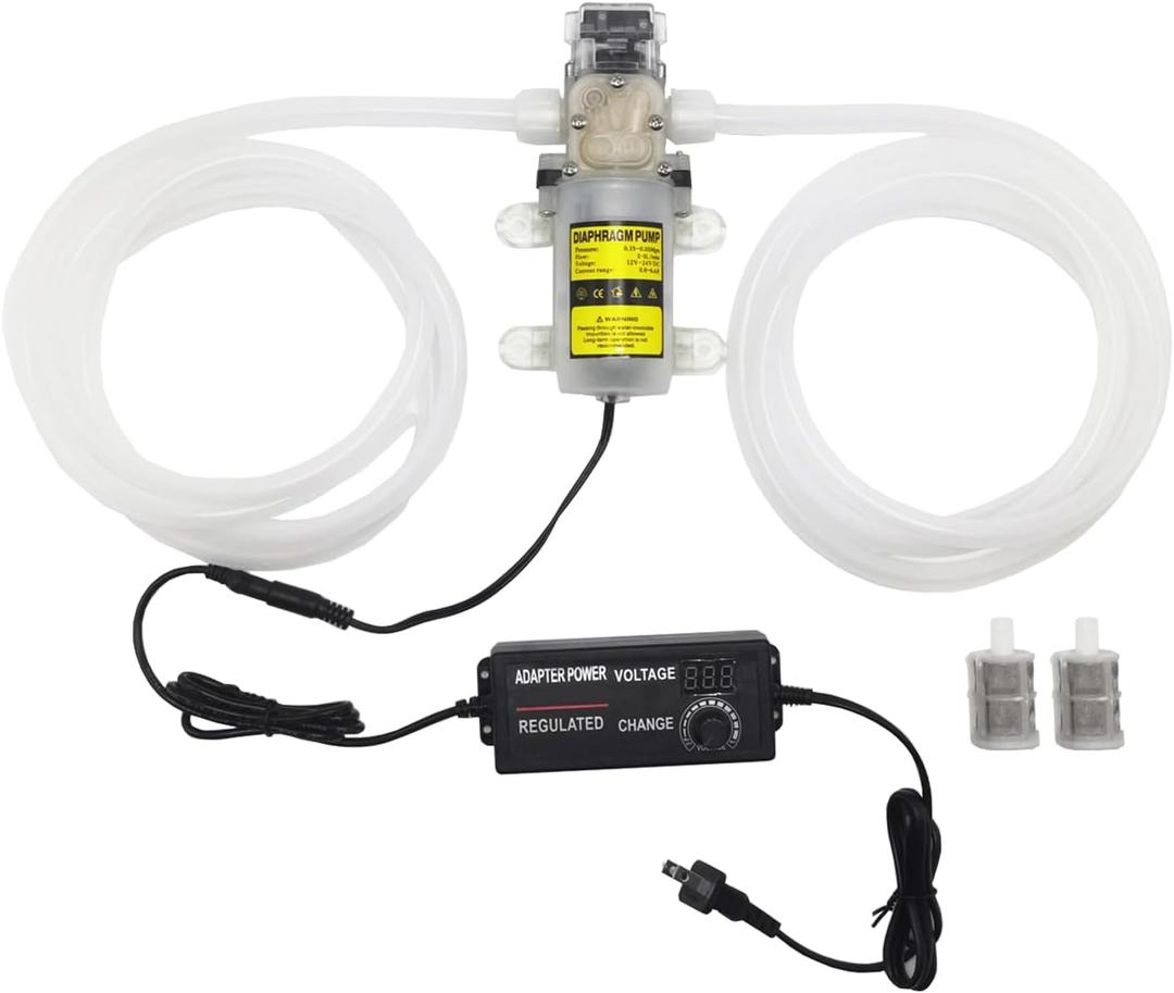 60W Liquid Transfer Pump, Water, Soft Drink, Wine Transfer Pump 110V Speed Adjustable Food Grade Self-Priming Pump for Pumping Beverages Filter with Tube, with Filter Screen 4-5L/Min