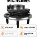 MACEL 515126 Front Wheel Hub and Bearing Assembly Compatible with 2009-2010 Dodge Ram 1500, 2011 Ram 1500 W/ABS 5-lugs