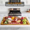 SpaceAid Noodle Board Stove Kitchen Cover with Handles, Top Covers for Gas Burners and Electric Stove, Oven Decor Accessories Wood Tray for Countertop, Natural Acacia