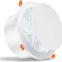 [Upgraded] HG Power 6 Inch Round Vent Cover with Adjustable Panel & Removable Mesh Screen ABS Ceiling Diffuser with Lock-Clip Design for HVAC, Bathroom, Kitchen, Wall and Duct Air Vents, White