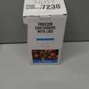 Freezer Storage Containers, [6 Pack-16 Oz] Airtight Plastic Food Storage Containers with Twist Top Lids, Soup, Meal Prep Containers | BPA Free | Stackable | Leakproof | Microwave/Dishwasher Safe