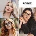 DOOViC 3 Pack Oversized Reading Glasses for Women Blue Light Blocking Square Stylish Computer Readers +1.00