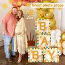 Here Comes the Son Baby Shower Decor Baby Boxes Banner Set, Boho Sun Baby Boxes With Letters for Baby Shower Blocks Sunshine Banner Party Decorations